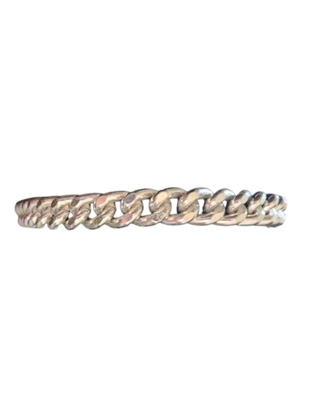 Silvertone Curb Chain Bracelet